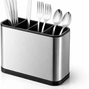 Mooues Empty Cutlery Holder Case (Silver Holds 24 Pieces)